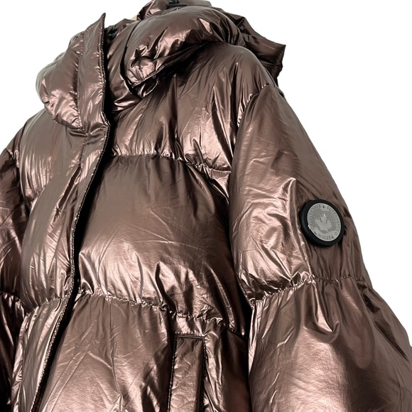 NOIZE Athena Metallic Hooded Puffer Jacket - Picture 7 of 16
